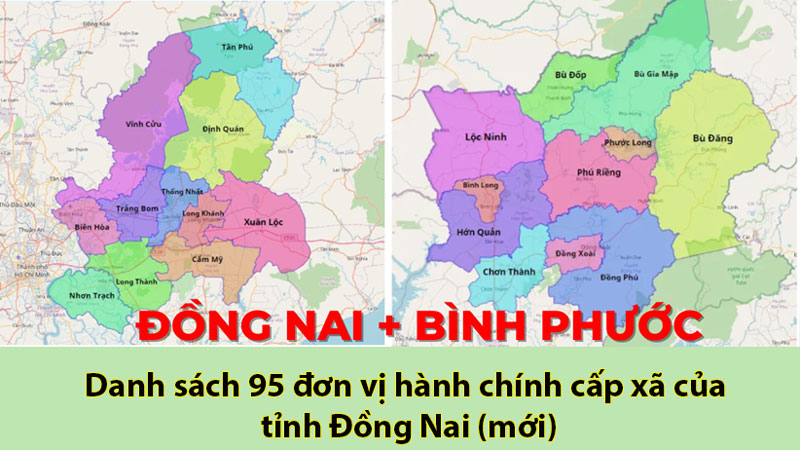 đơn vị hành chính tỉnh đồng nai sau sát nhập